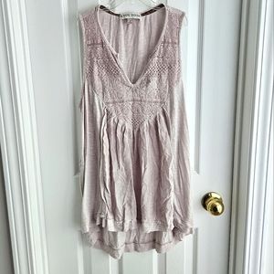 Knox Rose Light Pink Boho Tank Top Small